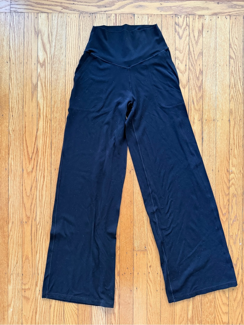 aerie Black Wide-Leg High-Rise Leggings